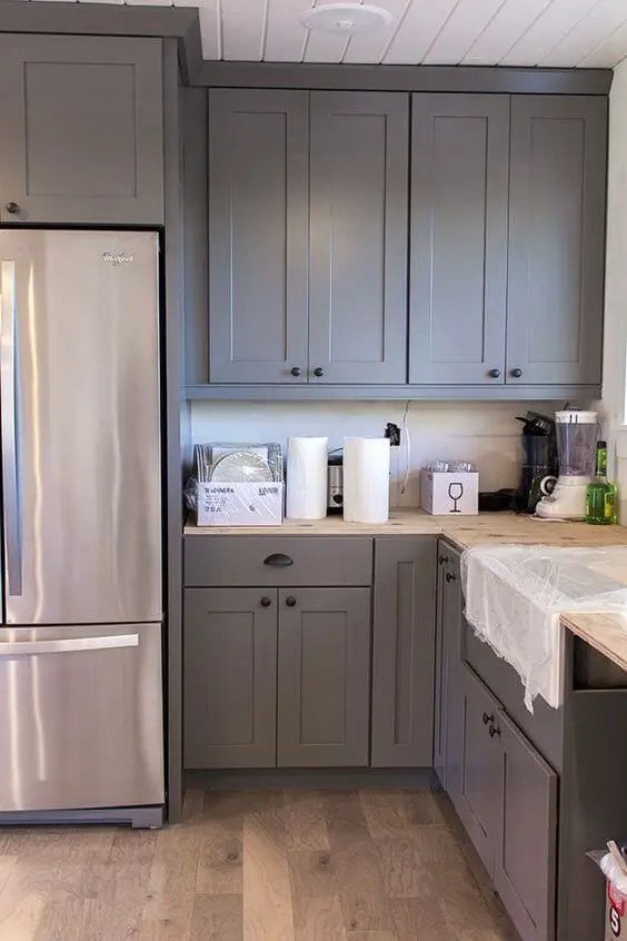 32 Kitchen Cabinets Around Refrigerator for more Storage Space
