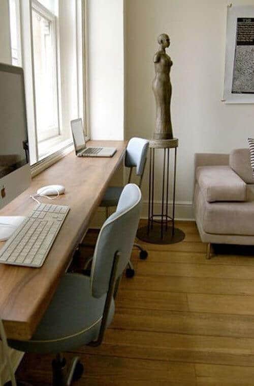 We’re providing you with 35 office space in living room ideas so that you can find the perfect office for small spaces. For more interesting ideas find us at betterthathome.com