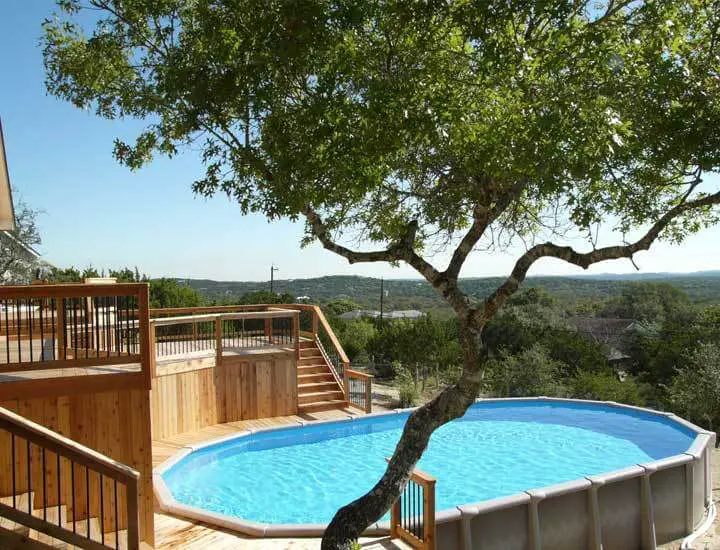 This time, we looked into pool designs, shapes and materials such as concrete or wood, so you can find the best above ground pools ideas to match your house’s style. For other ideas go to betterthathome.com