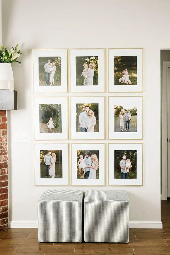 Photo of a gallery photo wall