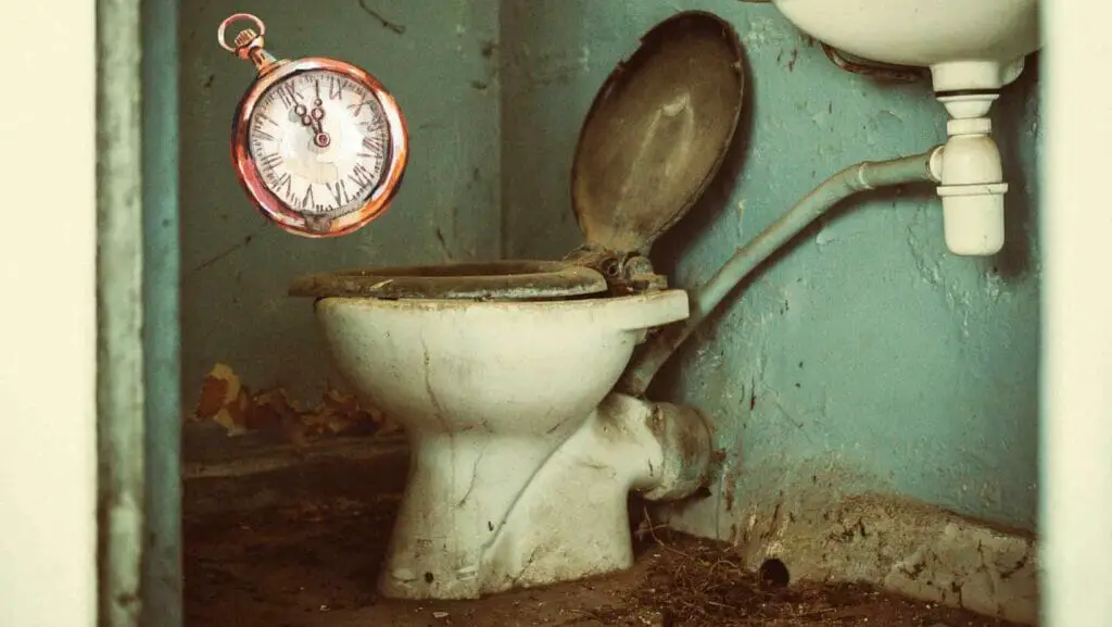 Photo of a very old toilet. How Long Does a Toilet Last?