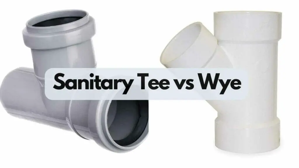 Photo of a Sanitary Tee on the left and a Wye on the right. Sanitary Tee vs Wye.
