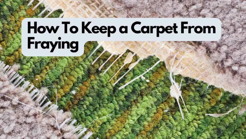 Photo of a carpet fraying. How To Keep a Carpet From Fraying.