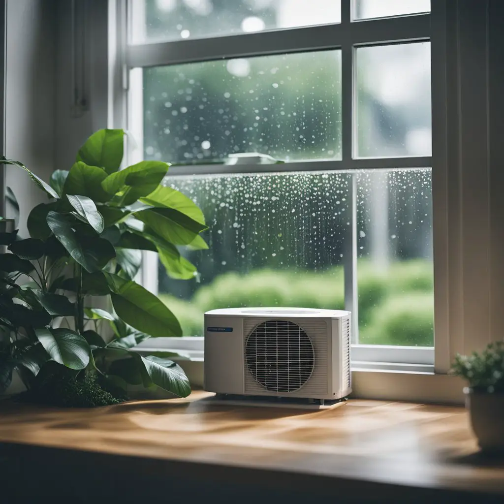 window air conditioner machine raining